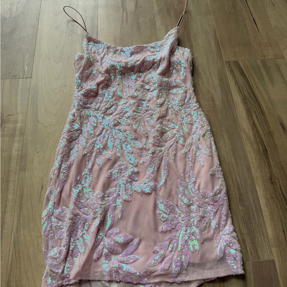 Windsor Pink Sequin Mini Dress